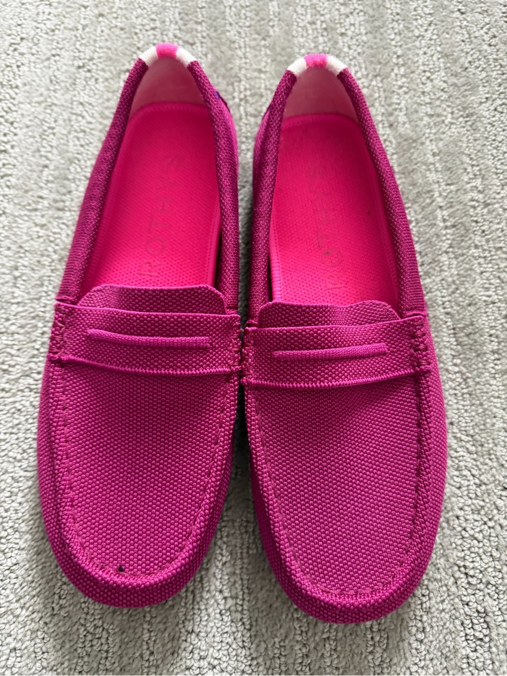 Rothy's Bright Pink Slip-On Loafers